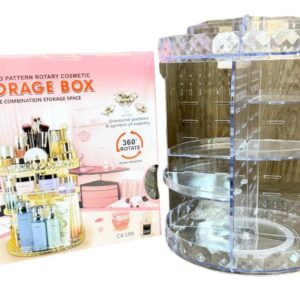 Organizador de maquillaje giratorio 360° de acrílico
